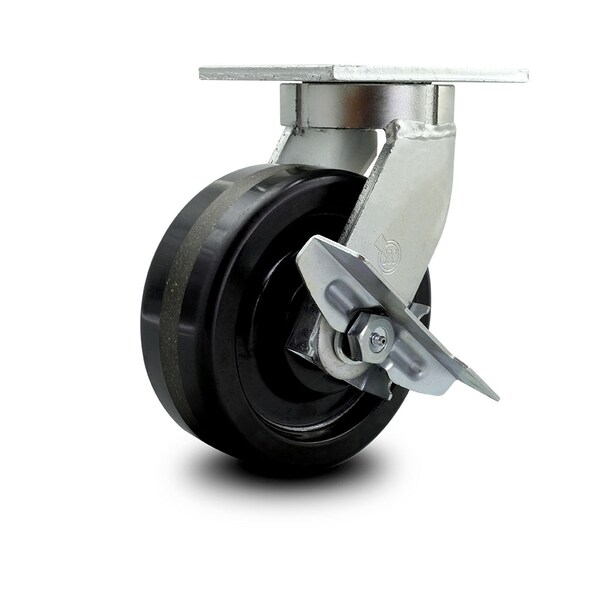8 Inch Extra Heavy Duty Phenolic Wheel Swivel Caster with Brake